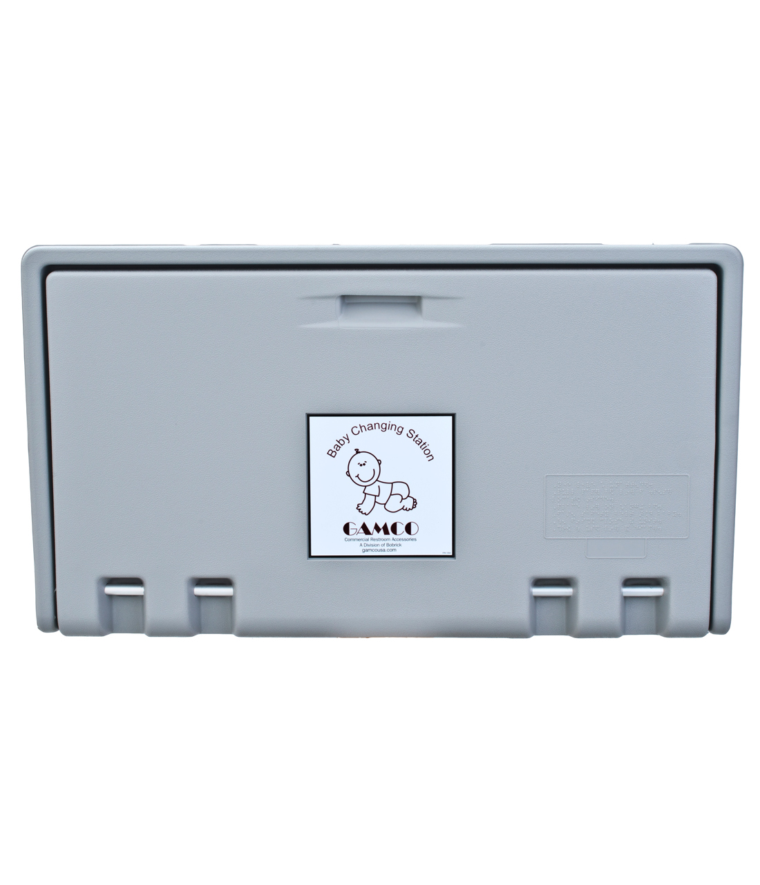 Horizontal Wall-Mounted Baby Changing Station Grey - (Model #: bcs-2)-image