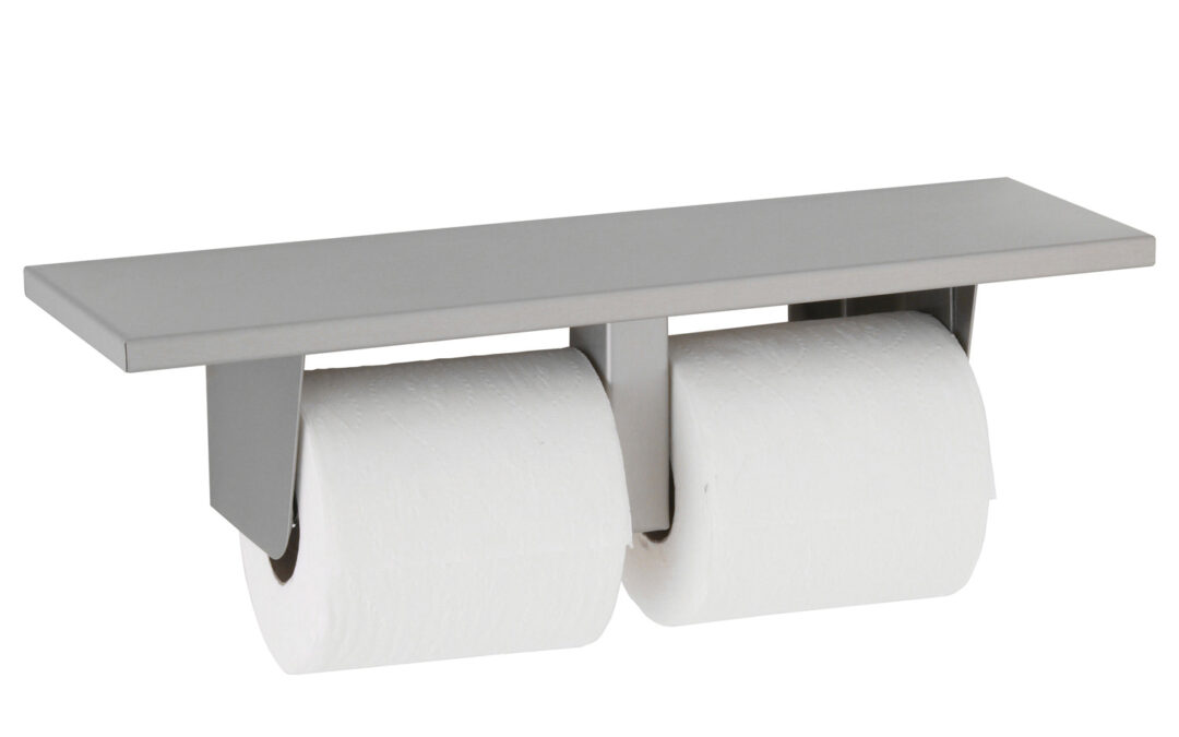 Surface-Mounted Shelf with Toilet Tissue Dispenser Double Roll – (Model #: sph-2)