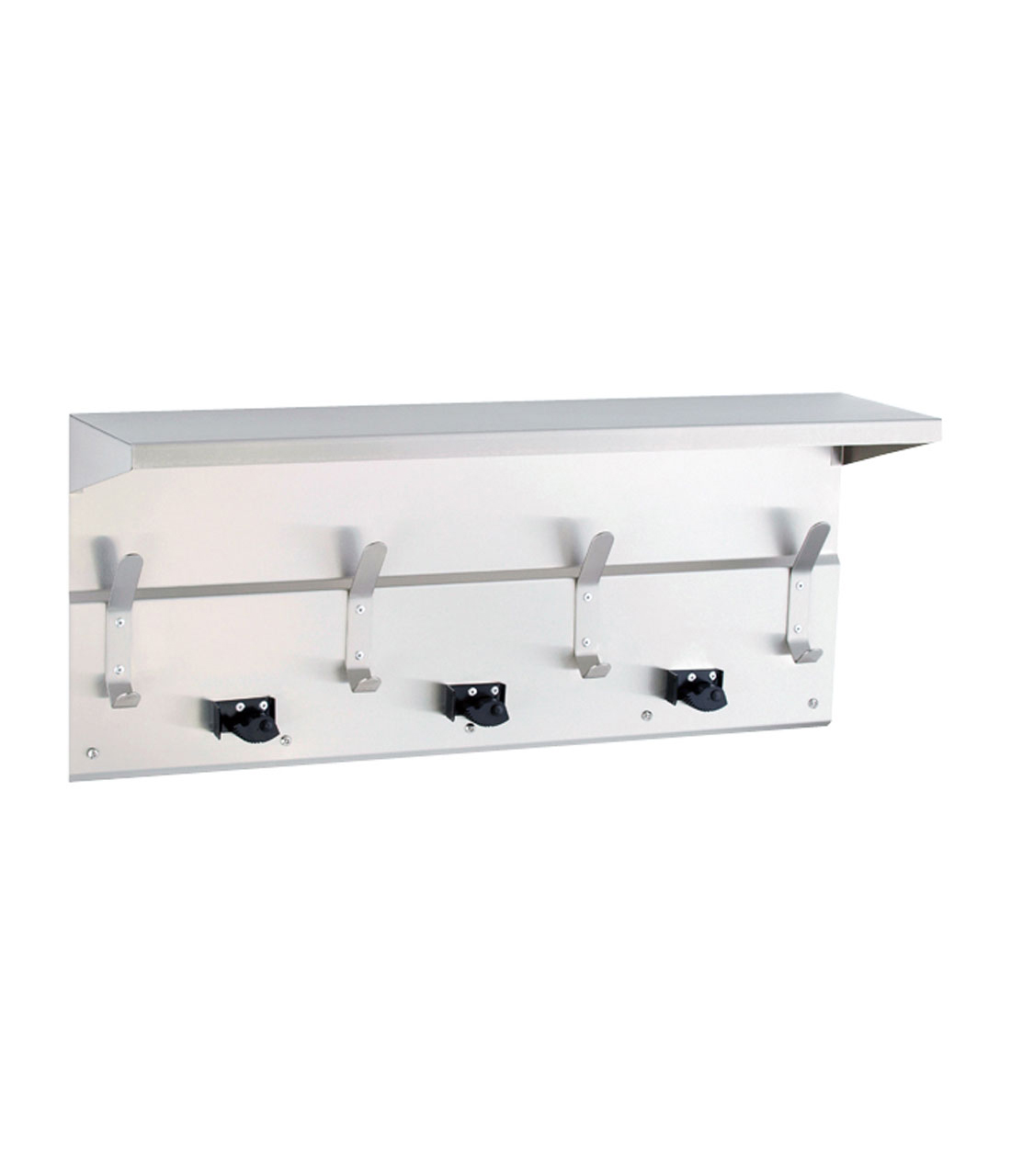 Utility Shelf with Mop/Broom, 3 Holders and 4 Rag Hooks - (Model #: us-5)-image