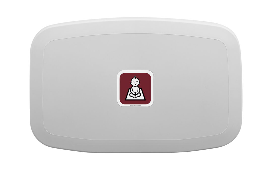 Surface-Mounted ADA-Compliant Baby Changing Station Light Grey – (Model #: bcs-4)